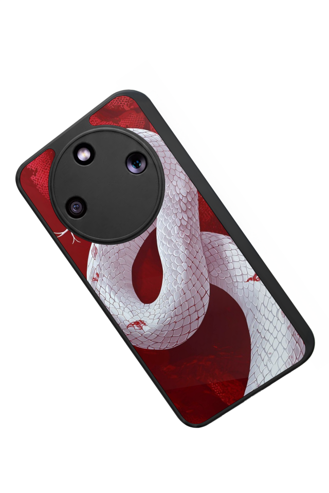 Honor Magic 8 Lite Uyumlu Yılan Tasarımlı Glossy Premium Kılıf