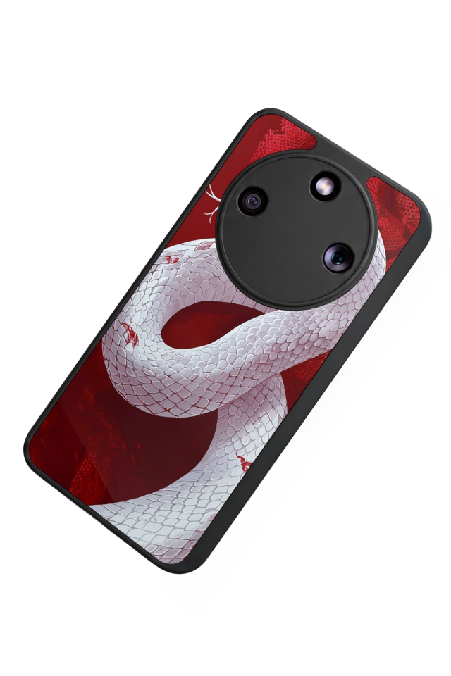 Honor Magic 8 Lite Uyumlu Yılan Tasarımlı Glossy Premium Kılıf