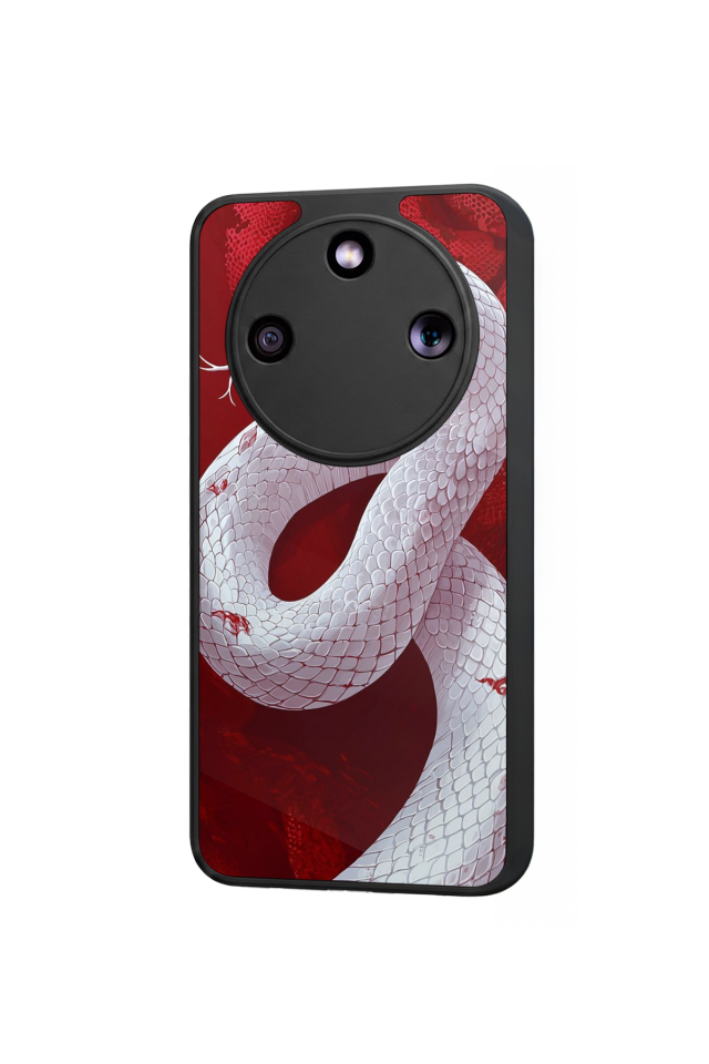 Honor Magic 8 Lite Uyumlu Yılan Tasarımlı Glossy Premium Kılıf