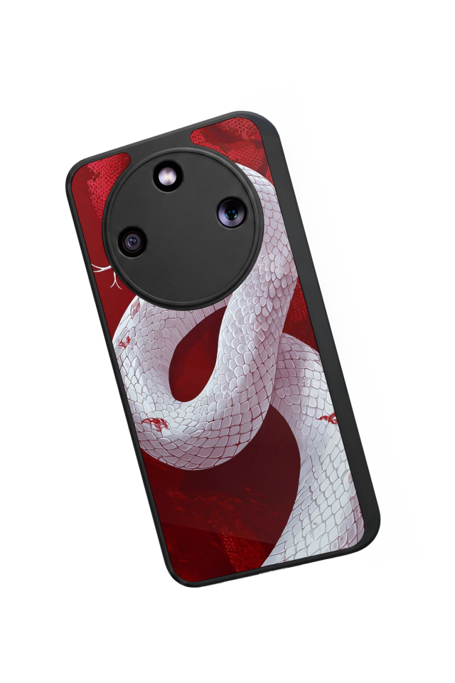 Honor Magic 8 Lite Uyumlu Yılan Tasarımlı Glossy Premium Kılıf