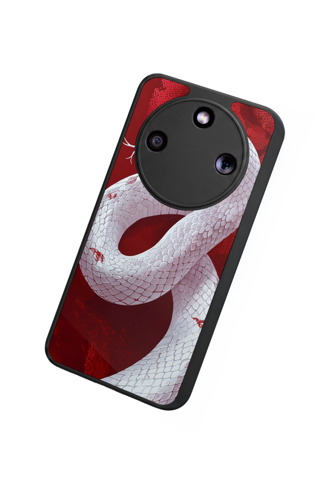 Honor Magic 8 Lite Uyumlu Yılan Tasarımlı Glossy Premium Kılıf