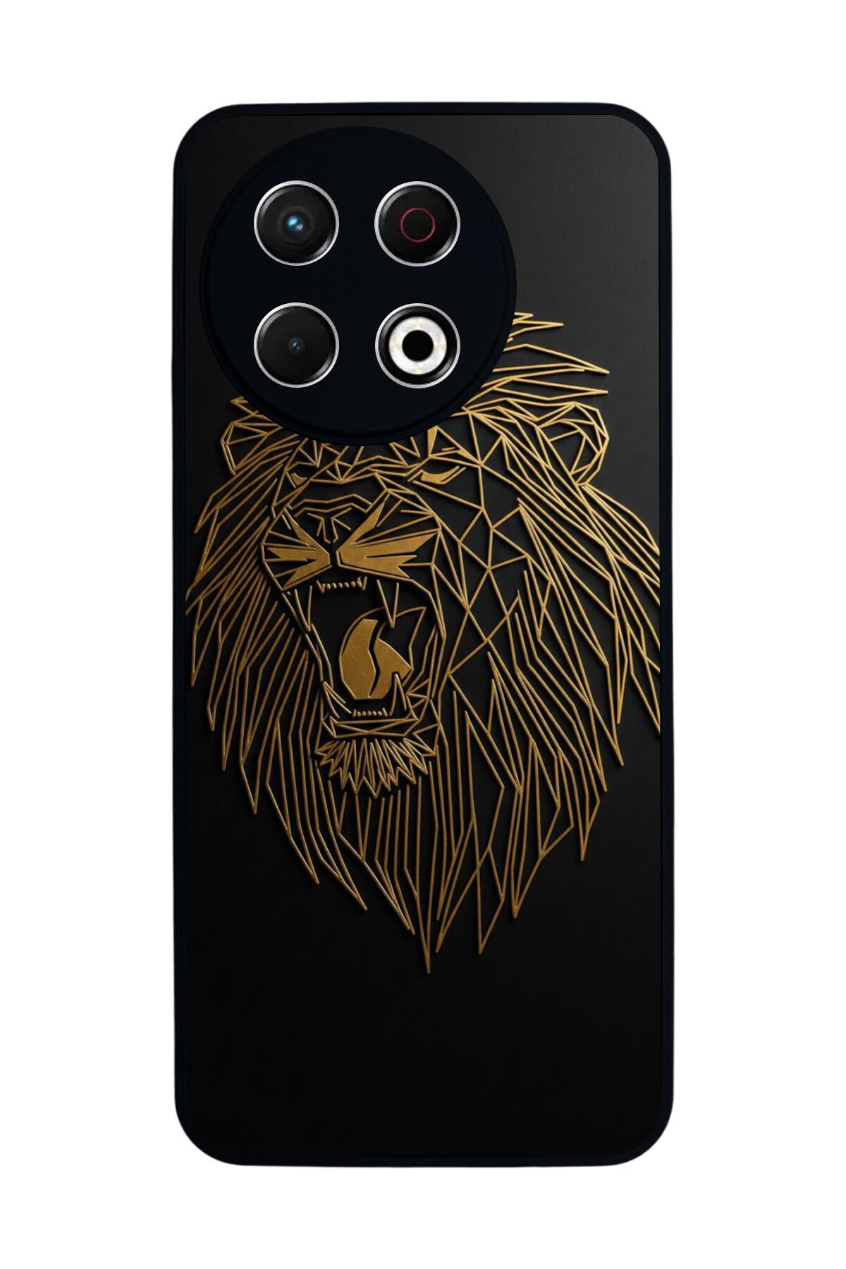 Tecno Spark 30 Pro Uyumlu Aslan Tasarımlı Glossy Premium Kılıf