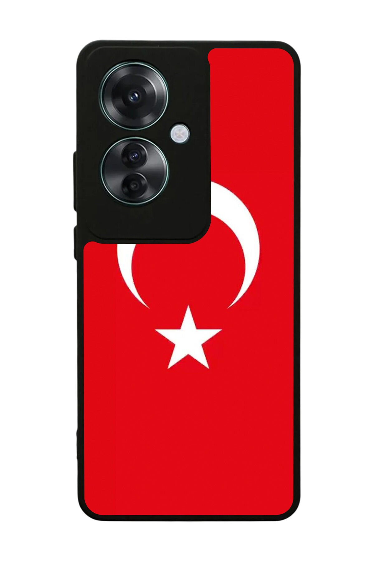 Oppo Reno 11F Uyumlu Türk Bayragi Tasarımlı Glossy Premium Kılıf