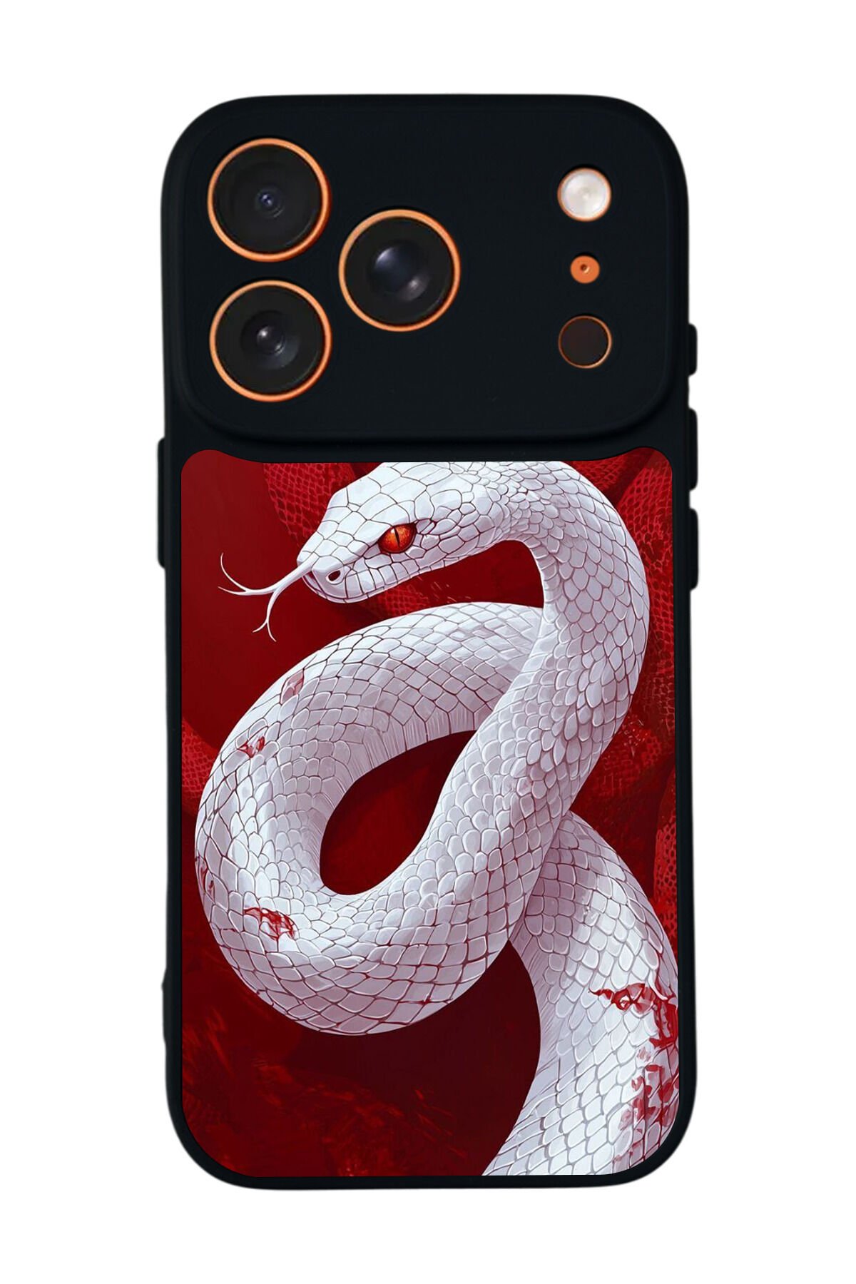 iPhone 17 Pro Max Uyumlu Yılan Tasarımlı Glossy Premium Kılıf