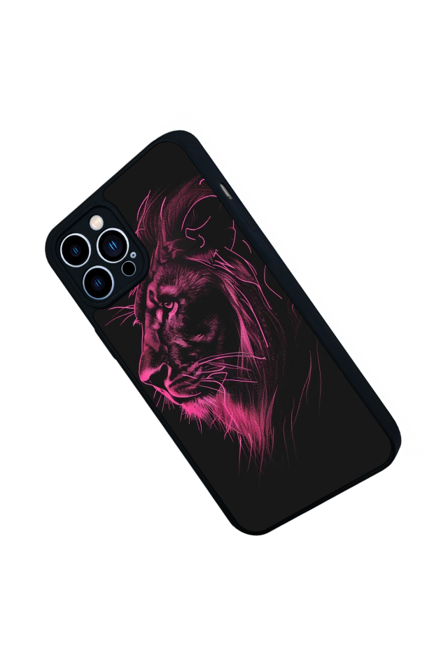 iPhone 13 Pro Max Uyumlu Aslan Tasarımlı Glossy Premium Kılıf