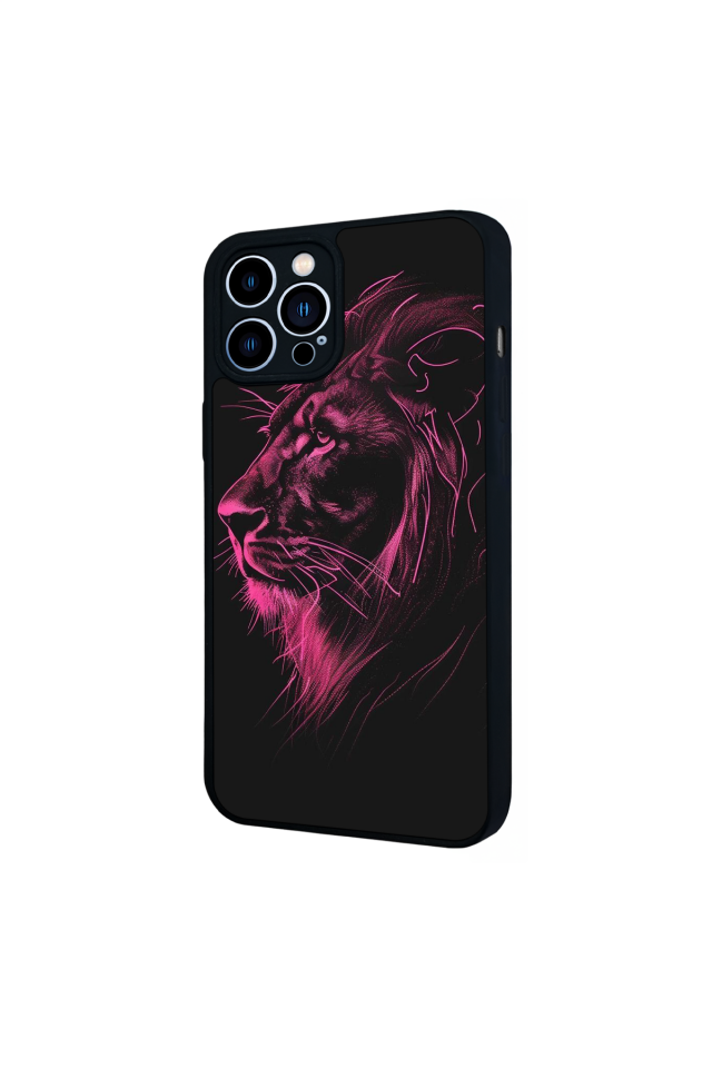 iPhone 13 Pro Max Uyumlu Aslan Tasarımlı Glossy Premium Kılıf