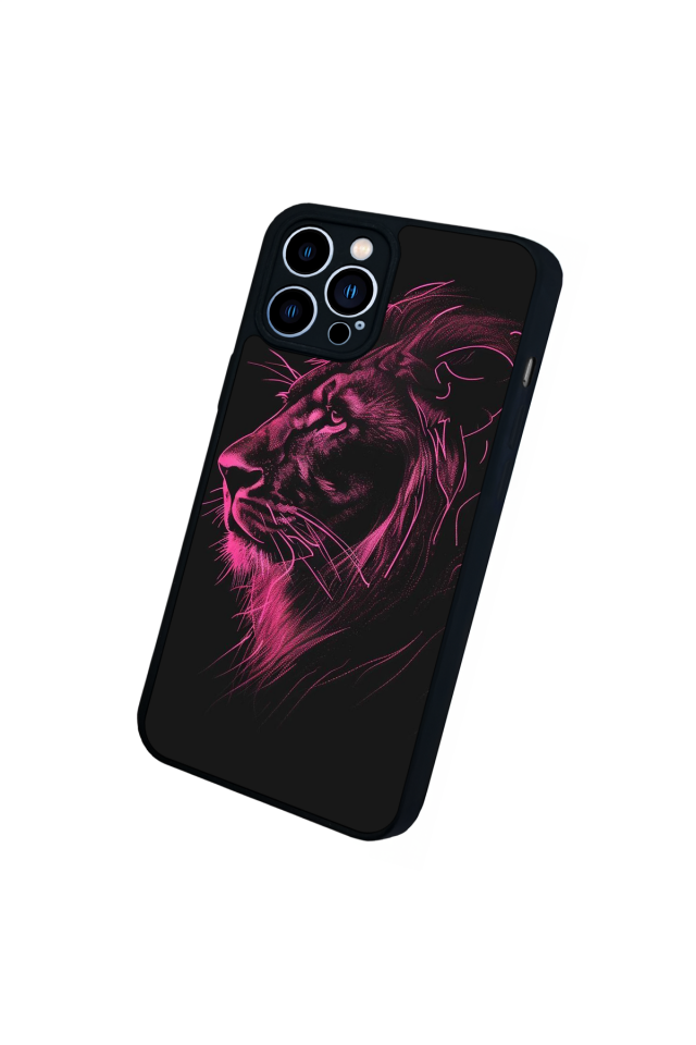 iPhone 13 Pro Max Uyumlu Aslan Tasarımlı Glossy Premium Kılıf