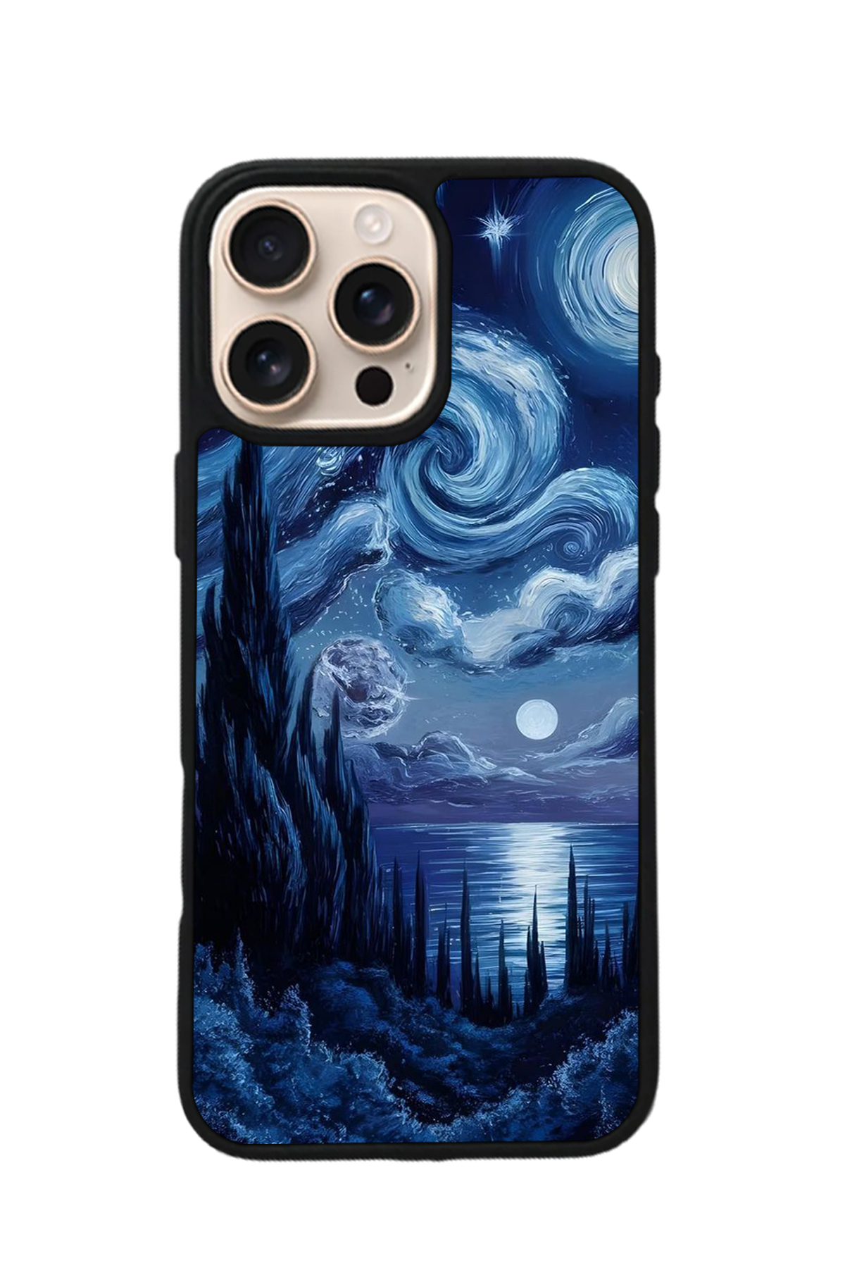 iPhone 15 Pro Uyumlu Ay Tasarımlı Glossy Premium Kılıf