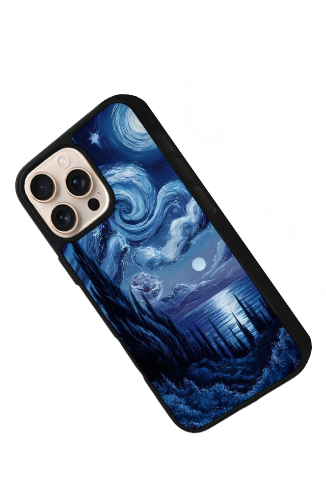 iPhone 15 Pro Uyumlu Ay Tasarımlı Glossy Premium Kılıf