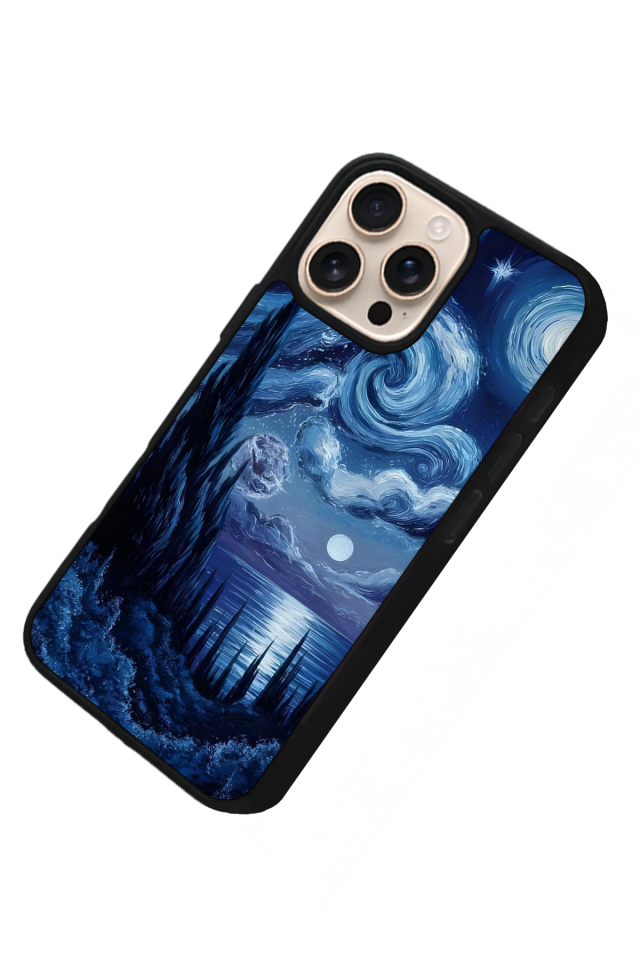 iPhone 15 Pro Uyumlu Ay Tasarımlı Glossy Premium Kılıf