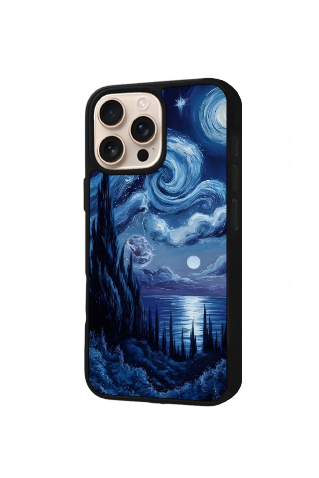 iPhone 15 Pro Uyumlu Ay Tasarımlı Glossy Premium Kılıf
