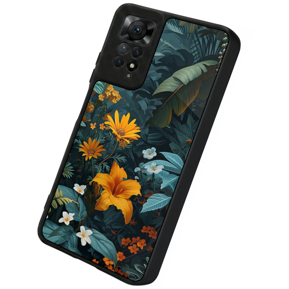 Xiaomi Redmi Note 12 Pro Uyumlu Botanik Tasarımlı Glossy Premium Kılıf