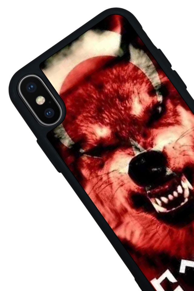 iPhone XS Max Uyumlu Bozkurt Tasarımlı Glossy Premium Kılıf