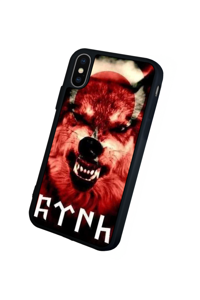 iPhone XS Max Uyumlu Bozkurt Tasarımlı Glossy Premium Kılıf