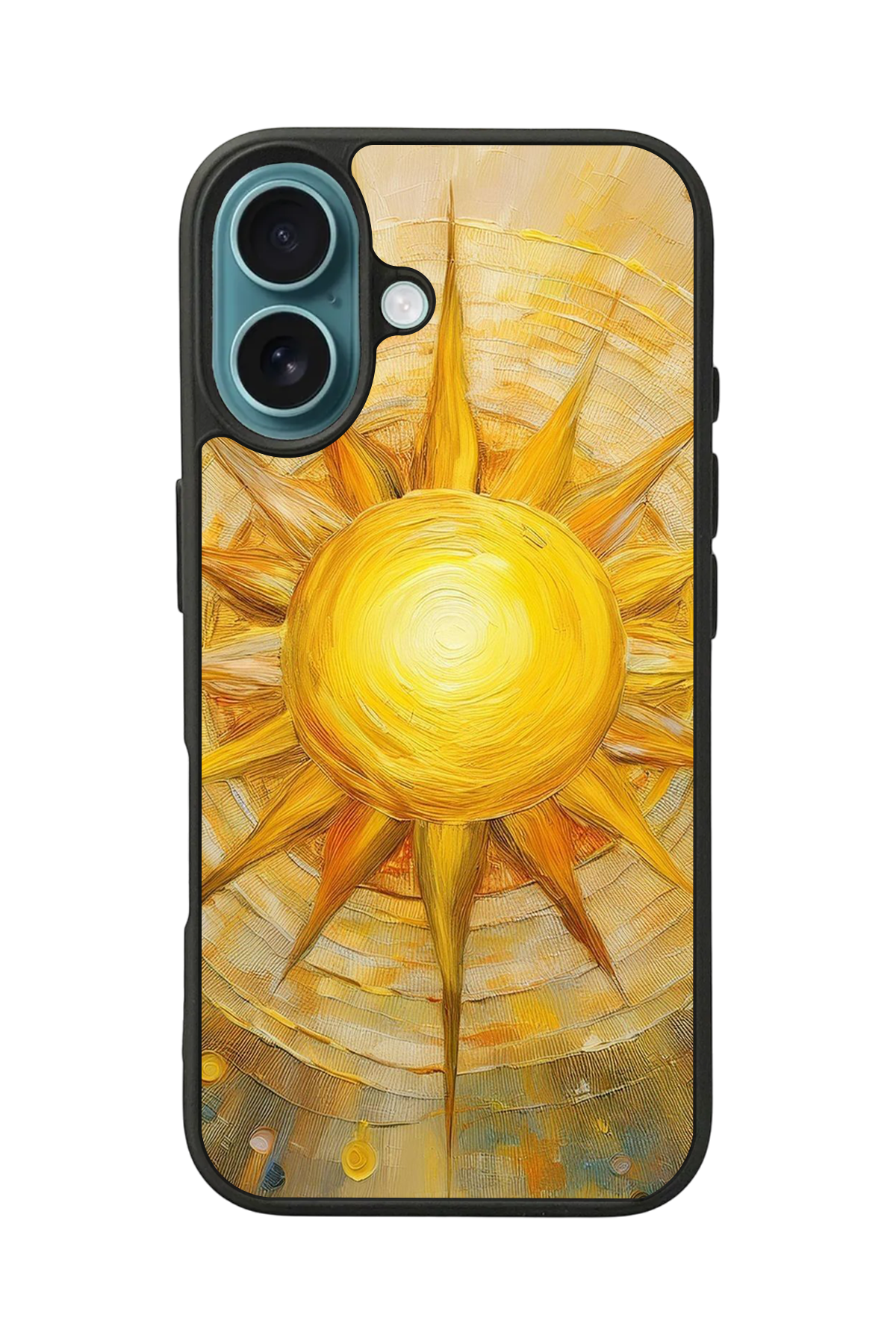 iPhone 16 Plus Uyumlu Güneş Tasarımlı Glossy Premium Kılıf