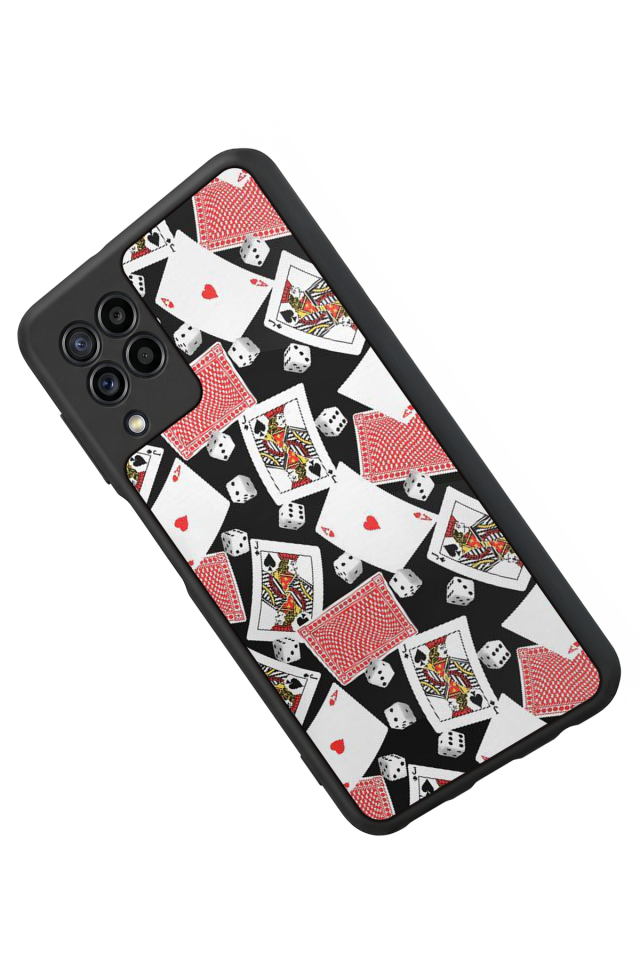 Samsung Galaxy M32 Uyumlu Kart Tasarımlı Glossy Premium Kılıf