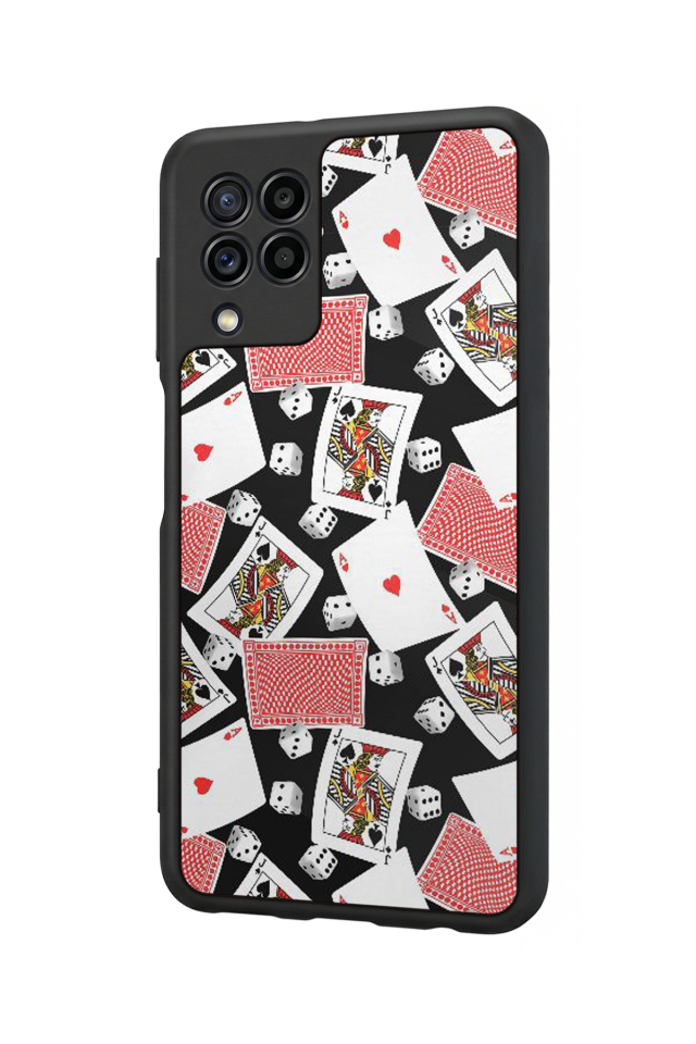 Samsung Galaxy M32 Uyumlu Kart Tasarımlı Glossy Premium Kılıf
