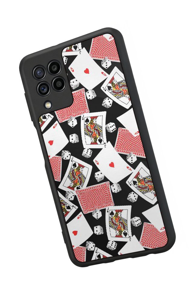 Samsung Galaxy M32 Uyumlu Kart Tasarımlı Glossy Premium Kılıf