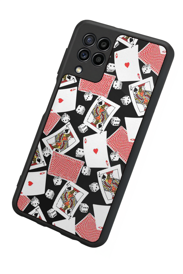 Samsung Galaxy M32 Uyumlu Kart Tasarımlı Glossy Premium Kılıf
