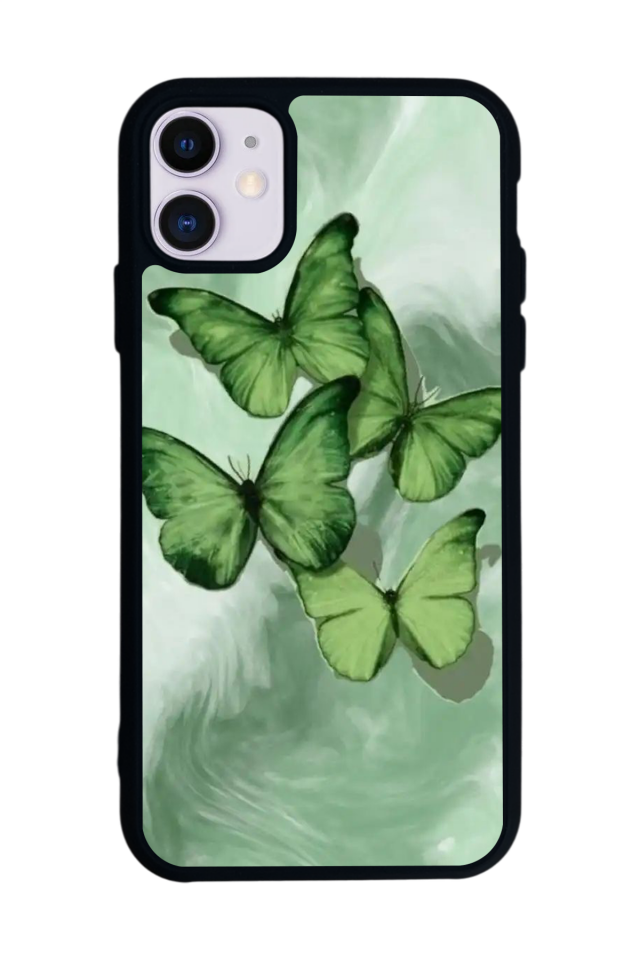 iPhone 11 Uyumlu Kelebek Tasarımlı Glossy Premium Kılıf