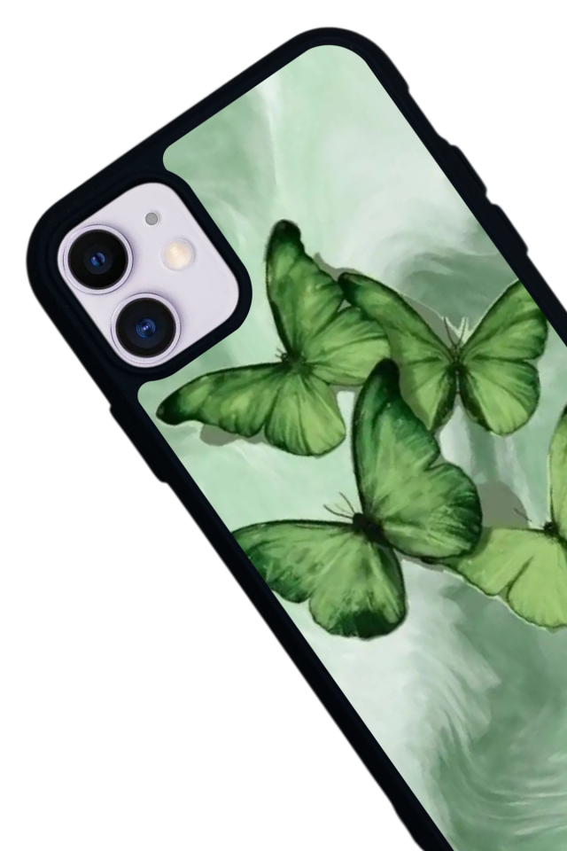 iPhone 11 Uyumlu Kelebek Tasarımlı Glossy Premium Kılıf