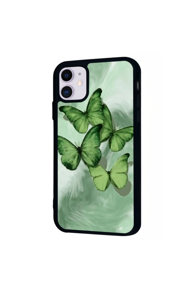 iPhone 11 Uyumlu Kelebek Tasarımlı Glossy Premium Kılıf