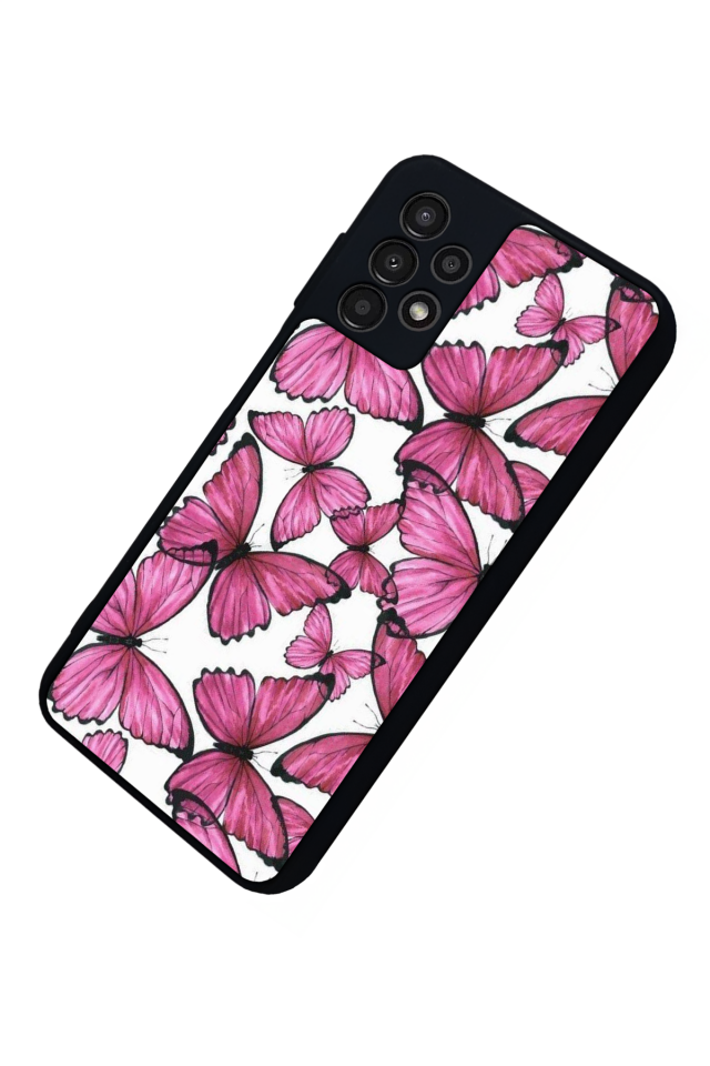 Samsung Galaxy A13 Uyumlu Kelebek Tasarımlı Glossy Premium Kılıf