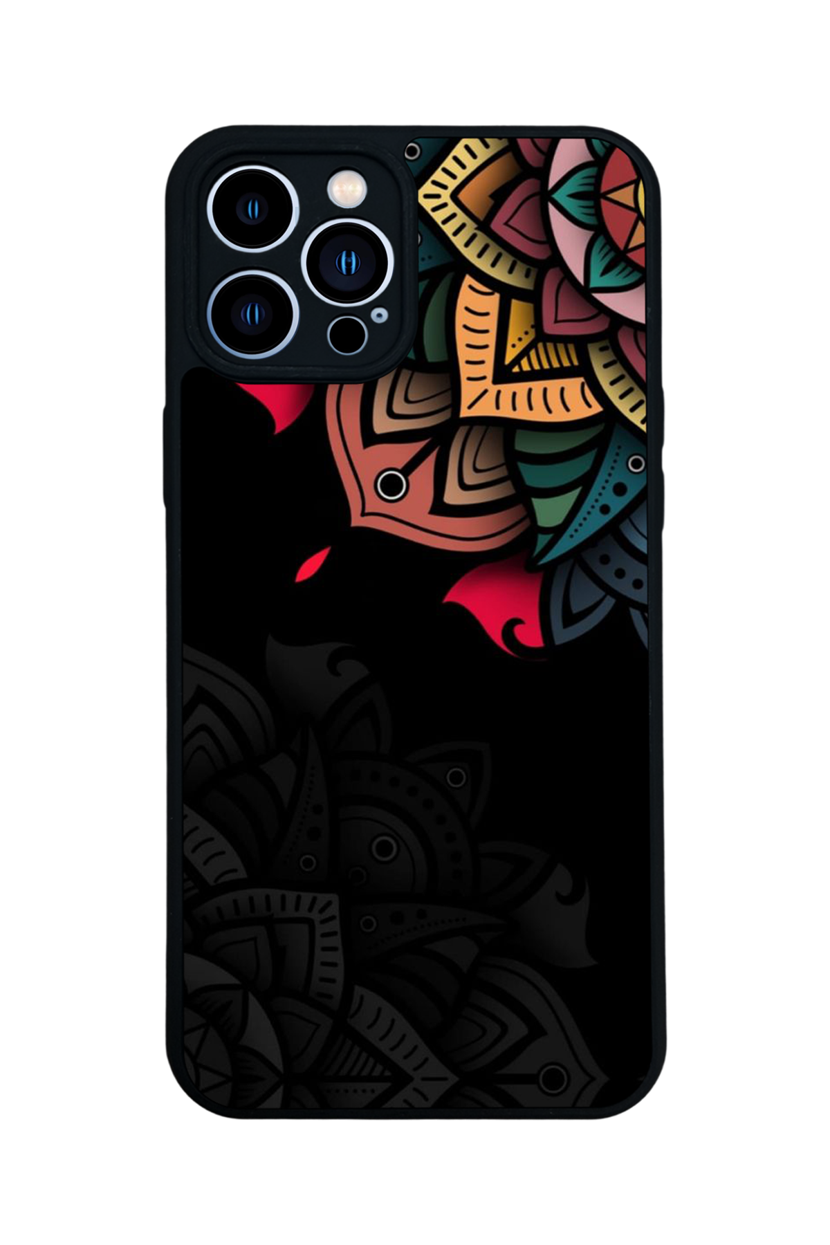 iPhone 12 Pro Max Uyumlu Mandala Tasarımlı Glossy Premium Kılıf