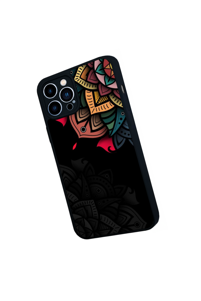 iPhone 12 Pro Max Uyumlu Mandala Tasarımlı Glossy Premium Kılıf