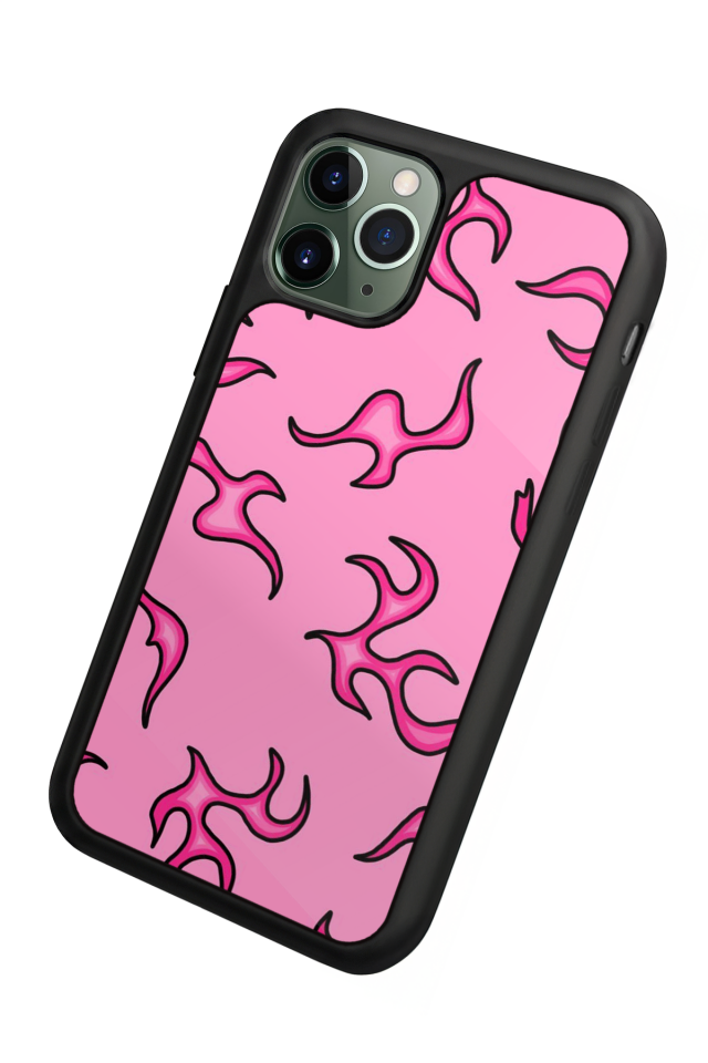 iPhone 11 Pro Max Uyumlu Retro Flame Patterns Tasarımlı Glossy Premium Kılıf