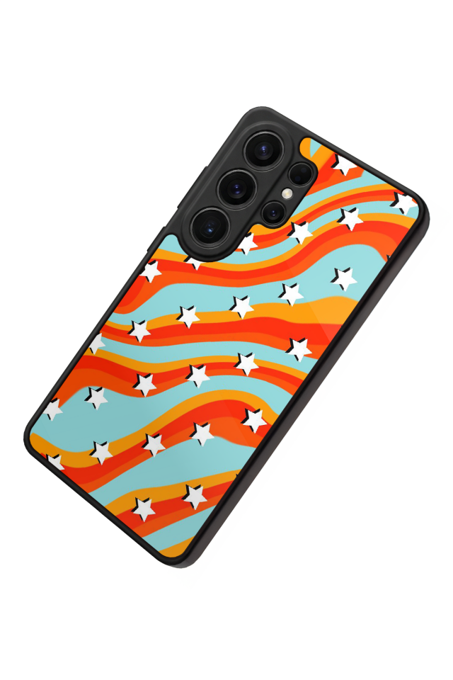 Samsung Galaxy S26 Ultra Uyumlu Retro Yildizlar Tasarımlı Glossy Premium Kılıf