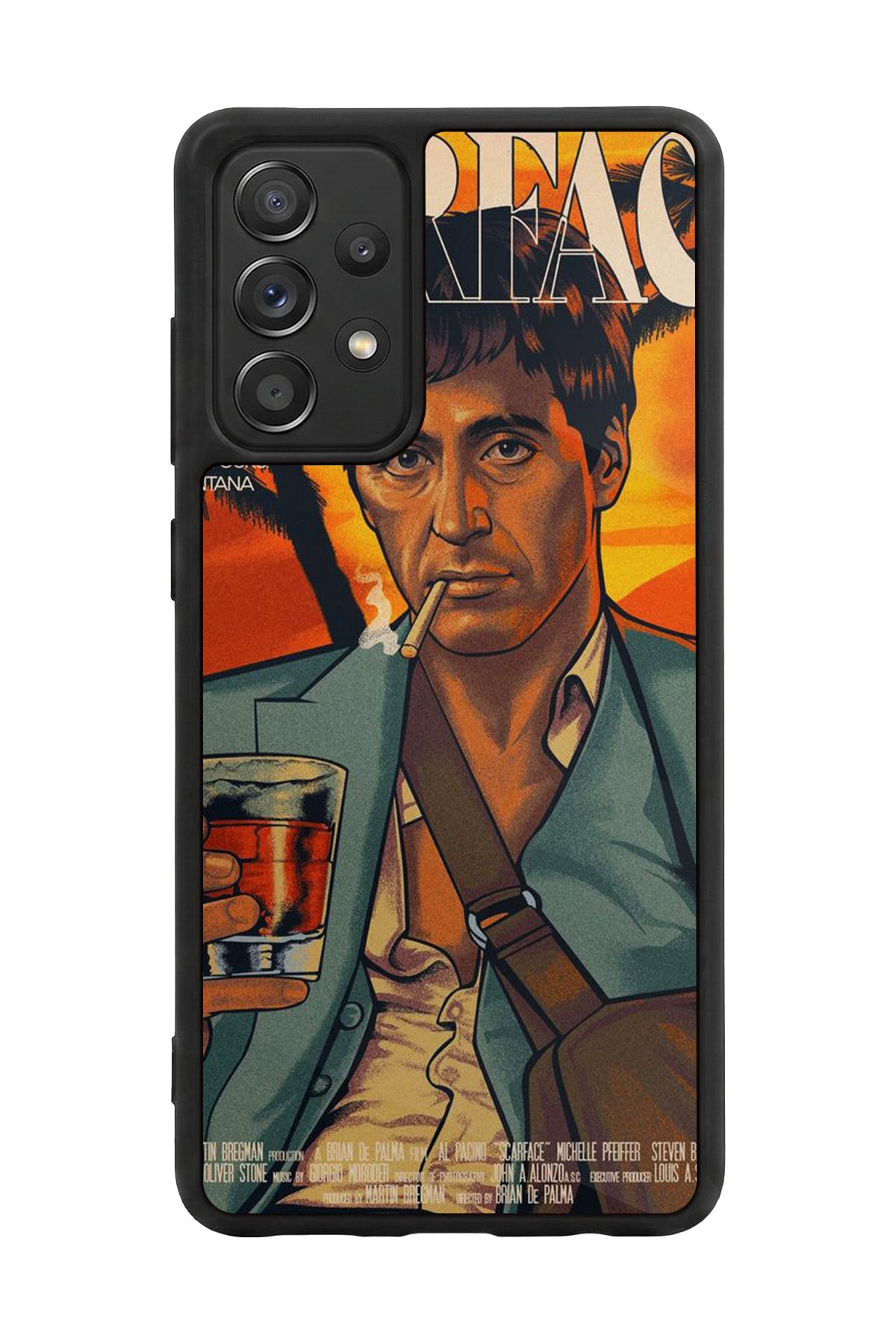 Samsung Galaxy A72 Uyumlu Scarface Tasarımlı Glossy Premium Kılıf