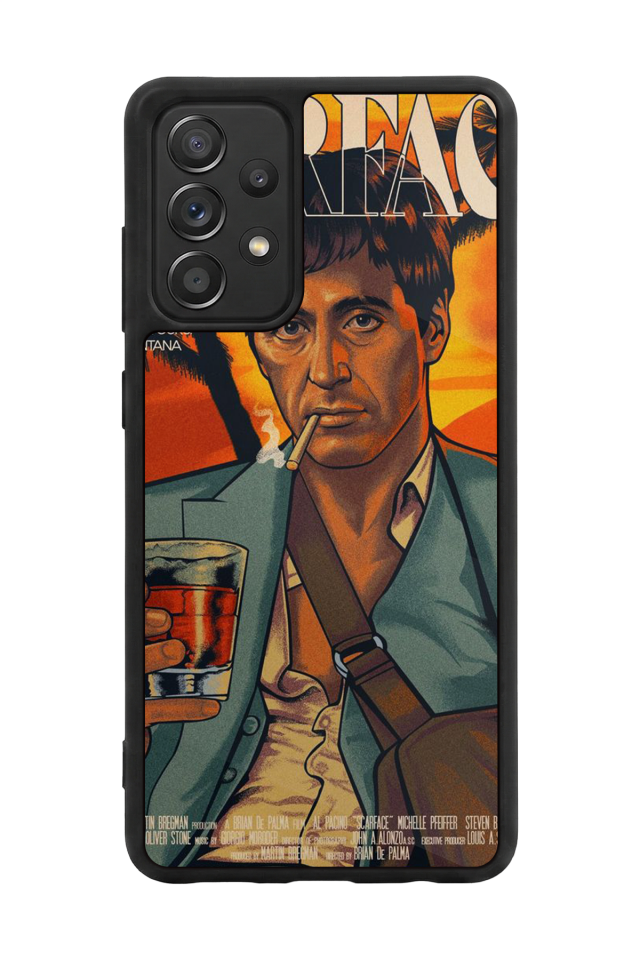 Samsung Galaxy A72 Uyumlu Scarface Tasarımlı Glossy Premium Kılıf