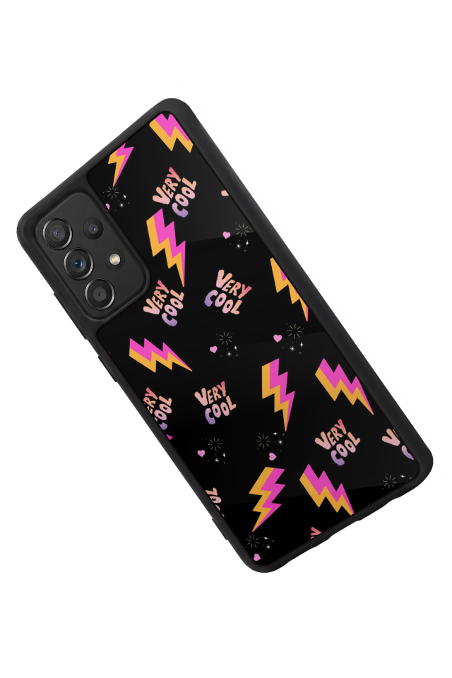Samsung Galaxy A72 Uyumlu Simsek Tasarımlı Glossy Premium Kılıf