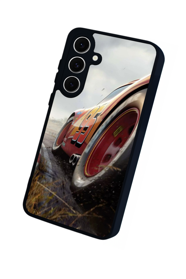 Samsung Galaxy A16 Uyumlu Şimsek McQueen Tasarımlı Glossy Premium Kılıf