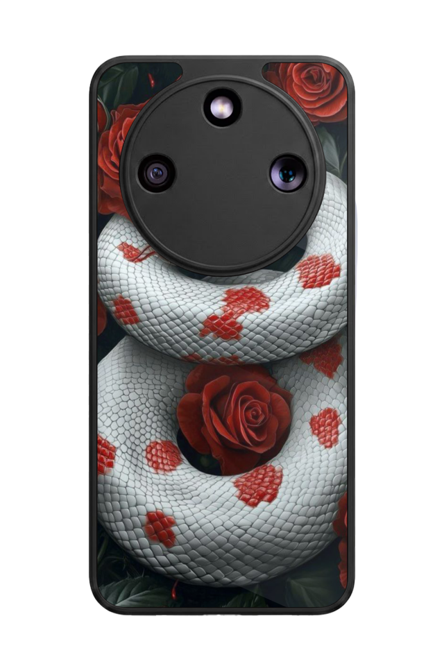 Honor Magic 8 Lite Uyumlu Yılan Tasarımlı Glossy Premium Kılıf