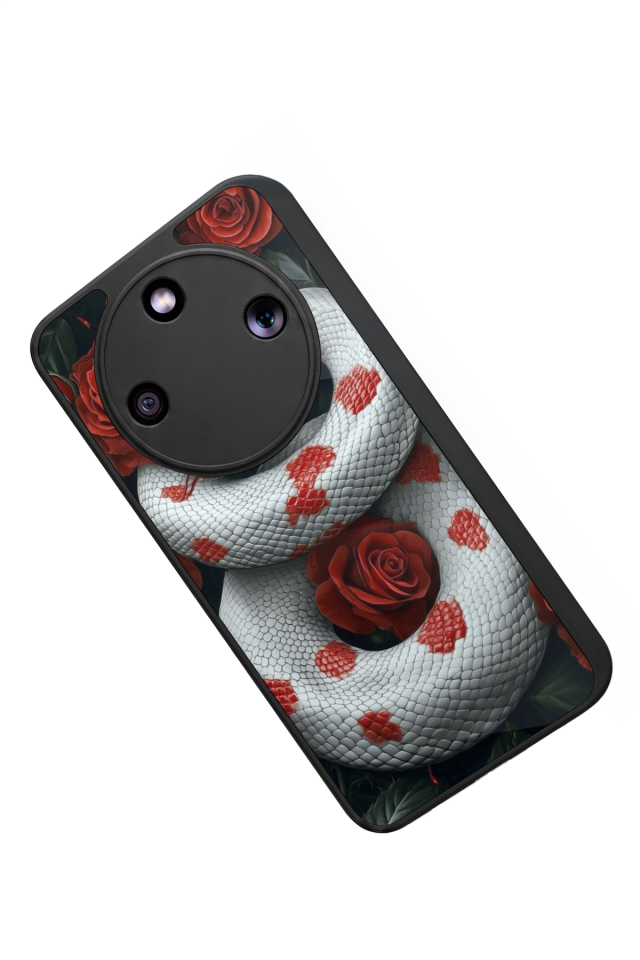 Honor Magic 8 Lite Uyumlu Yılan Tasarımlı Glossy Premium Kılıf