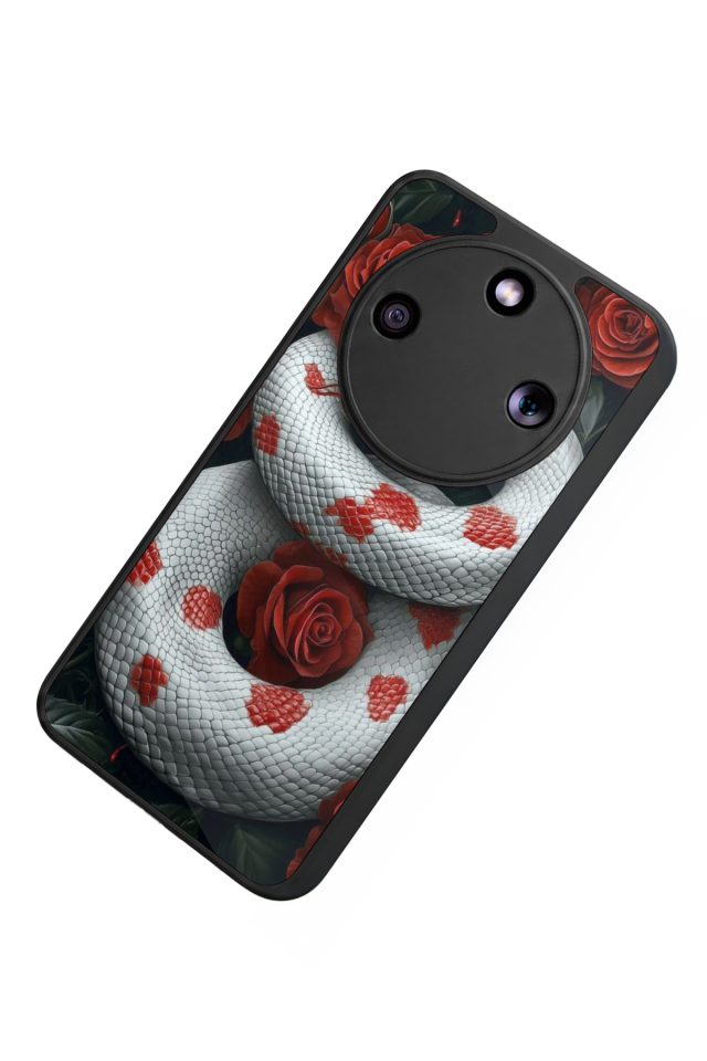 Honor Magic 8 Lite Uyumlu Yılan Tasarımlı Glossy Premium Kılıf