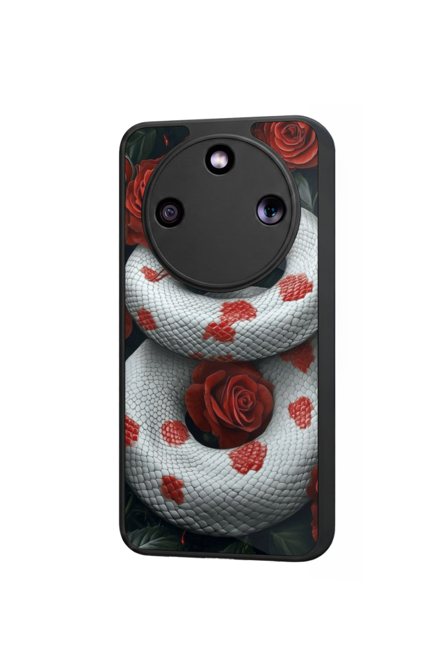 Honor Magic 8 Lite Uyumlu Yılan Tasarımlı Glossy Premium Kılıf