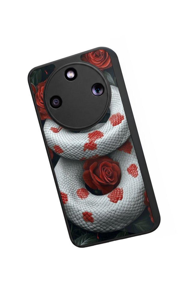 Honor Magic 8 Lite Uyumlu Yılan Tasarımlı Glossy Premium Kılıf