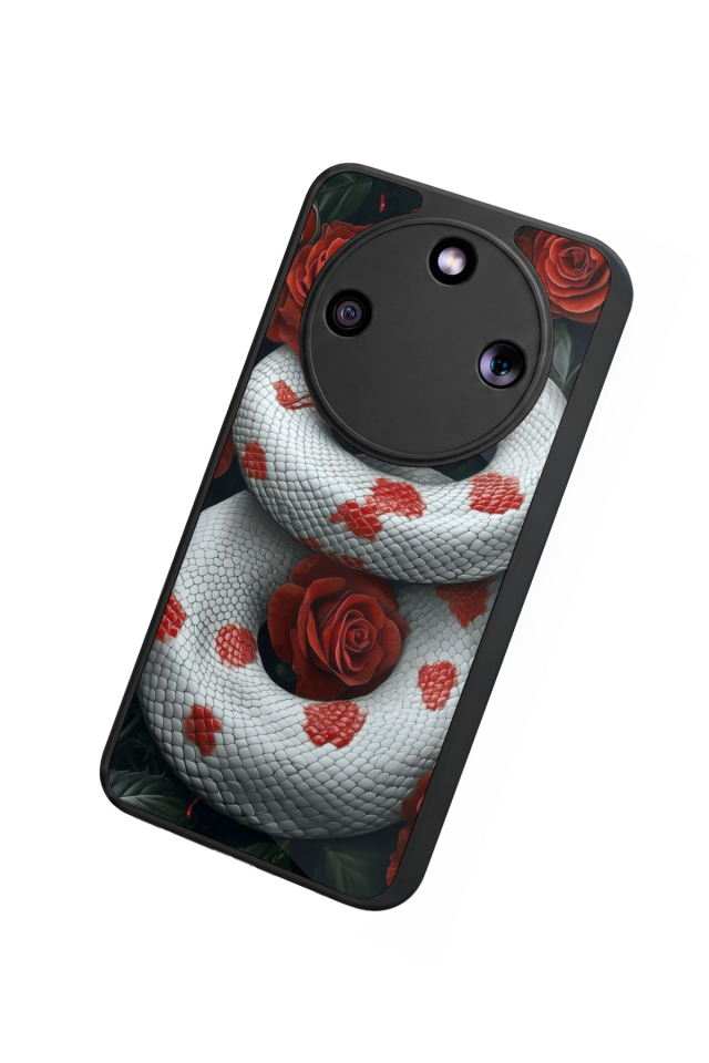 Honor Magic 8 Lite Uyumlu Yılan Tasarımlı Glossy Premium Kılıf