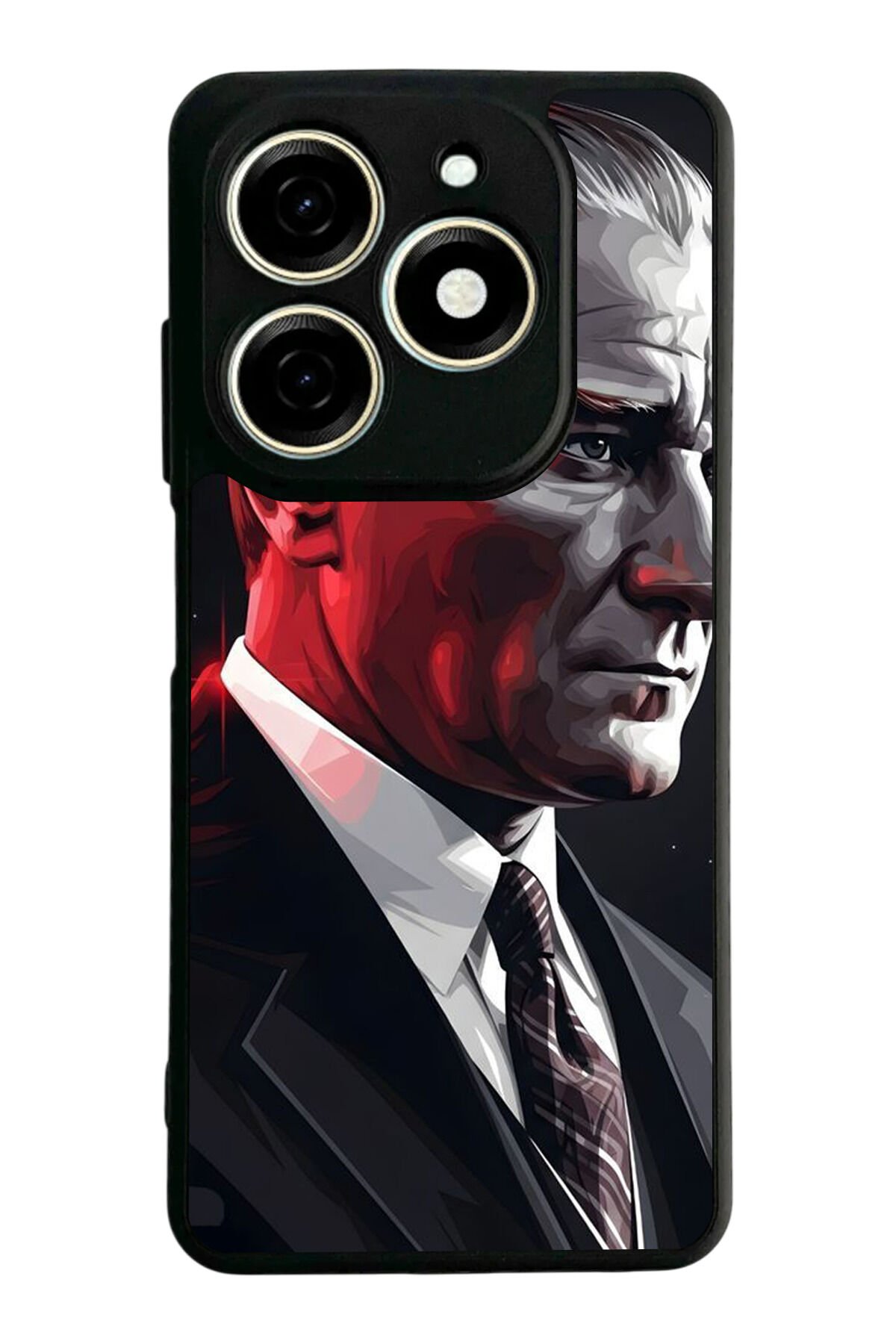 Tecno Spark 20/20C Uyumlu Mustafa Kemal Ataturk Tasarımlı Glossy Premium Kılıf
