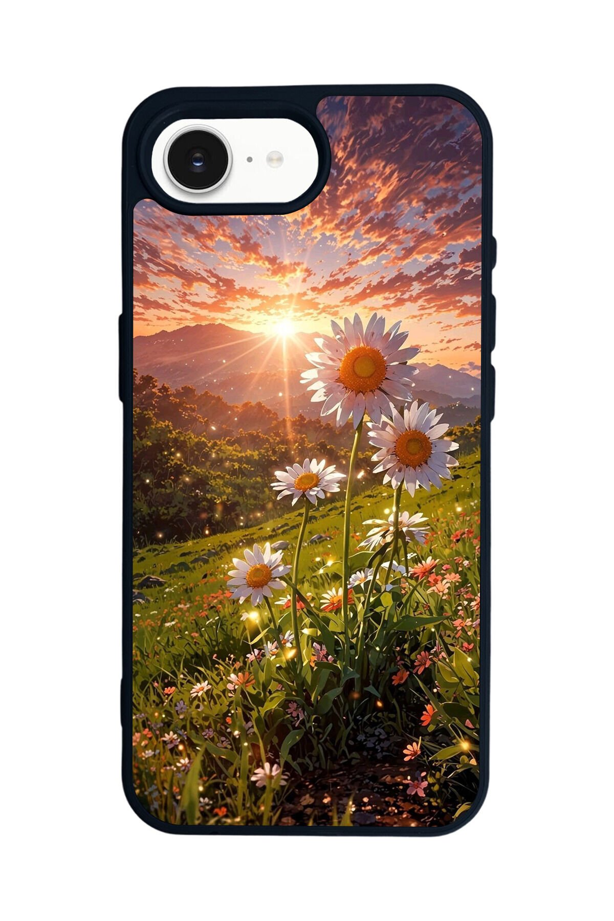 iPhone 16E Uyumlu Cicek Tasarımlı Glossy Premium Kılıf