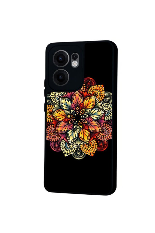 Oppo Reno 13F Uyumlu Mandala Tasarımlı Glossy Premium Kılıf