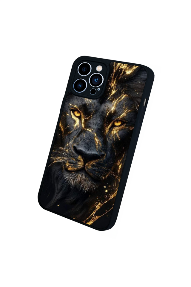iPhone 13 Pro Max Uyumlu Aslan Tasarımlı Glossy Premium Kılıf