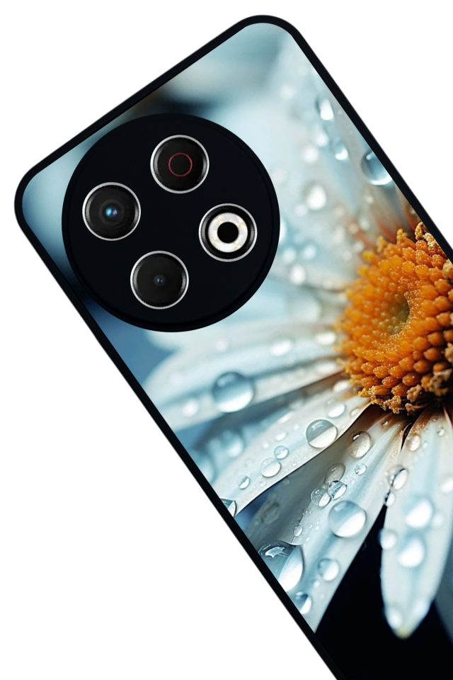 Tecno Spark 30 Pro Uyumlu Cicek Tasarımlı Glossy Premium Kılıf