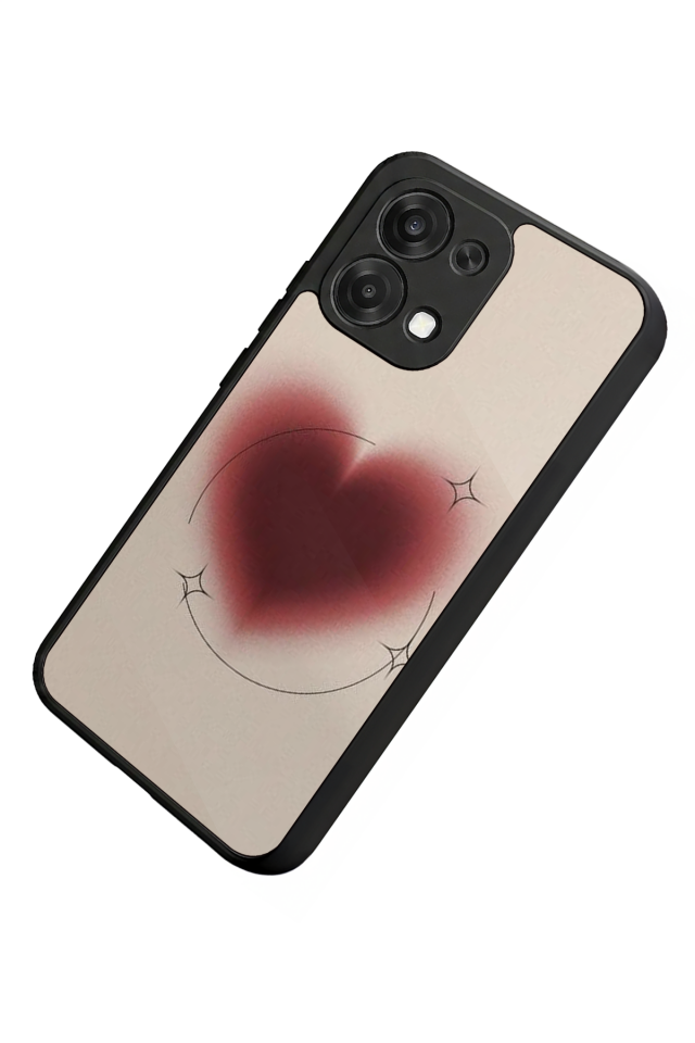 Oppo A6 Pro Uyumlu Kalp Love Tasarımlı Glossy Premium Kılıf