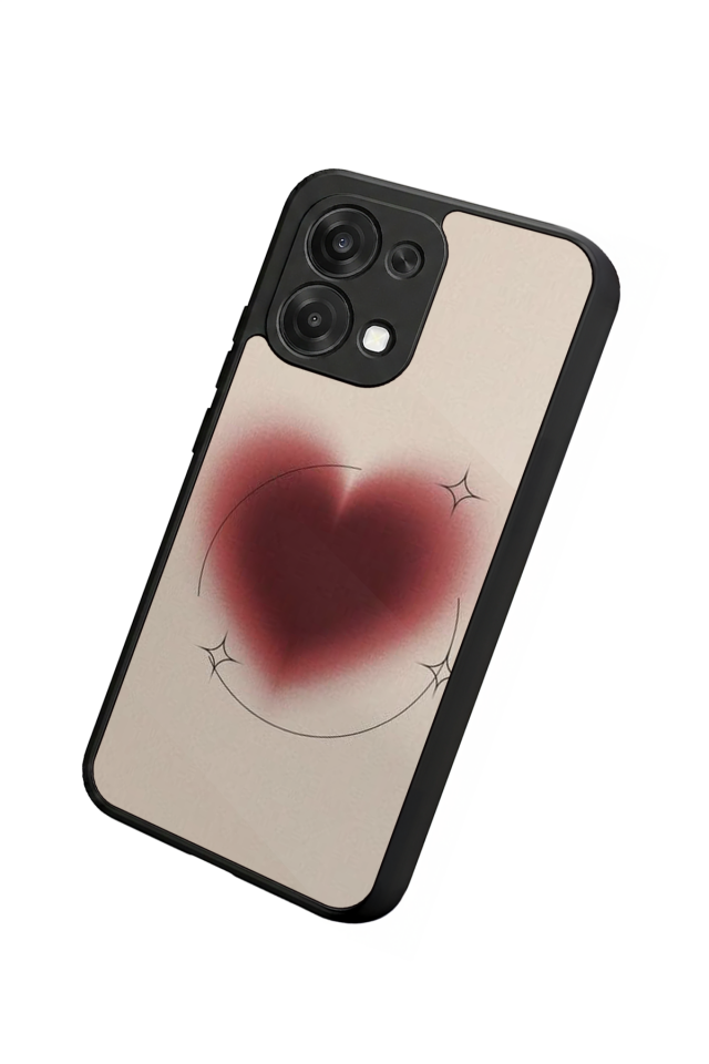 Oppo A6 Pro Uyumlu Kalp Love Tasarımlı Glossy Premium Kılıf
