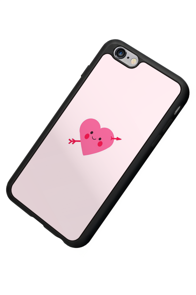 iPhone 6 Plus Uyumlu Kalp Love Tasarımlı Glossy Premium Kılıf