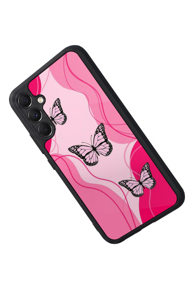 Samsung Galaxy M34 Uyumlu Kelebek Tasarımlı Glossy Premium Kılıf